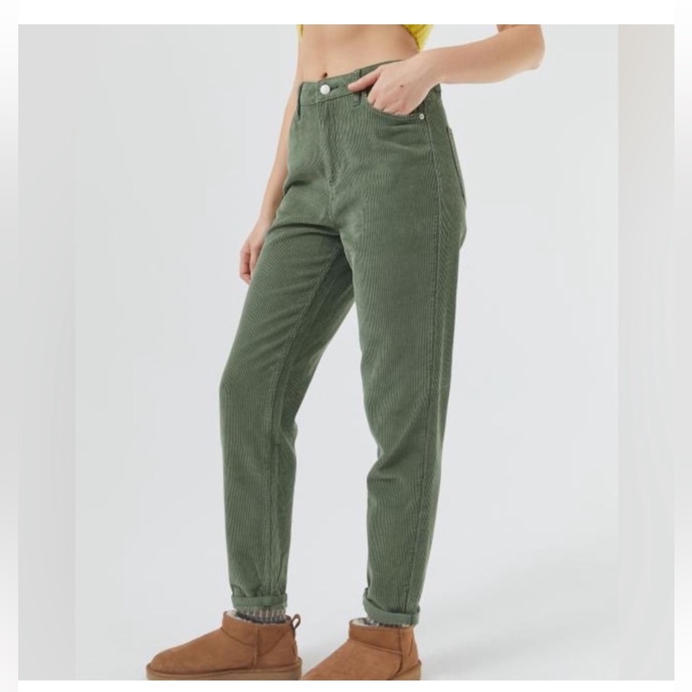 BDG Urban Outfitters Green Corduroy Mom High Rise Pants